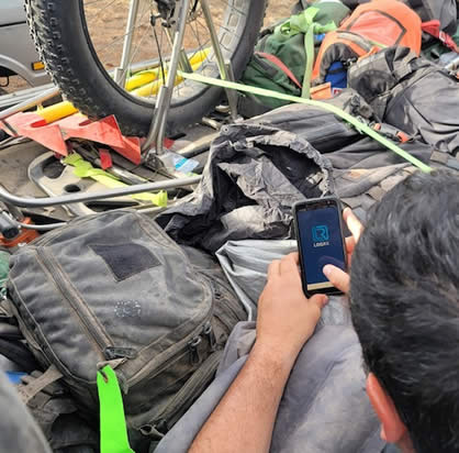 An EMS professional uses the LogRx mobile app offline, while out in the field.